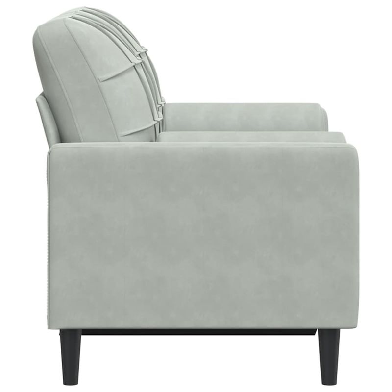 Casa si Gradina - Mobilier - Canapele si coltare - Canapele - Canapea cu 2 locuri cu pernute, gri deschis, 120 cm, catifea - Infinity.ro
