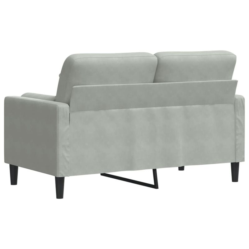 Casa si Gradina - Mobilier - Canapele si coltare - Canapele - Canapea cu 2 locuri cu pernute, gri deschis, 120 cm, catifea - Infinity.ro