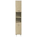 Casa si Gradina - Mobilier - Seturi de mobilier - Seturi baie - Dulap de baie, stejar sonoma, 30,5x30x179 cm, lemn prelucrat - Infinity.ro