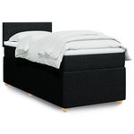 Casa si Gradina - Mobilier - Paturi si accesorii - Paturi - Pat box spring cu saltea, negru, 80x200 cm, textil - Infinity.ro