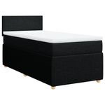 Casa si Gradina - Mobilier - Paturi si accesorii - Paturi - Pat box spring cu saltea, negru, 80x200 cm, textil - Infinity.ro