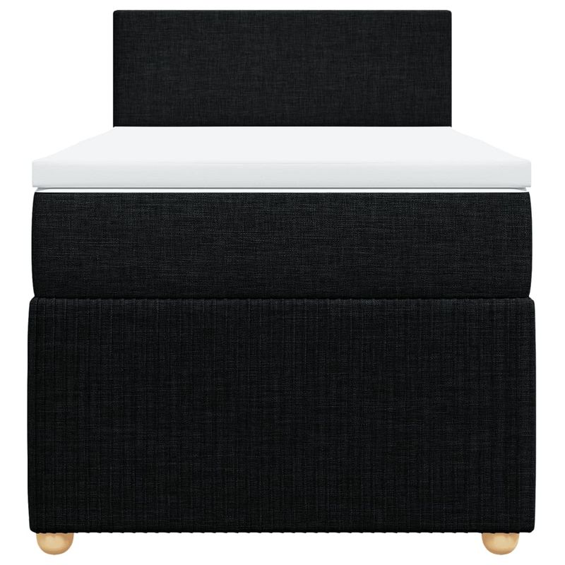 Casa si Gradina - Mobilier - Paturi si accesorii - Paturi - Pat box spring cu saltea, negru, 80x200 cm, textil - Infinity.ro
