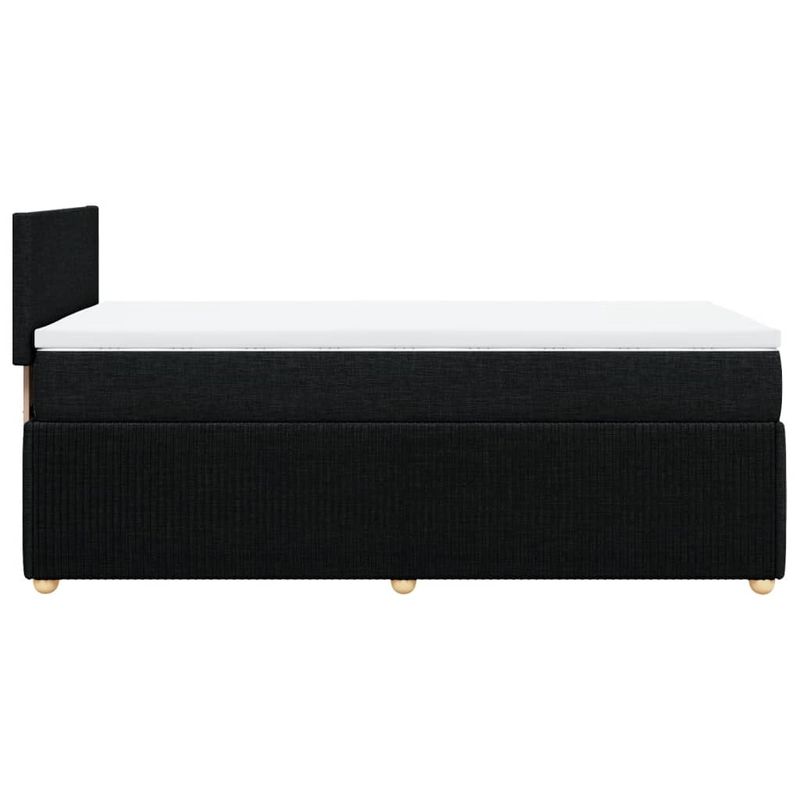Casa si Gradina - Mobilier - Paturi si accesorii - Paturi - Pat box spring cu saltea, negru, 80x200 cm, textil - Infinity.ro