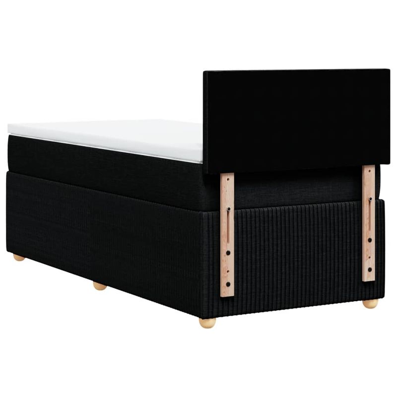 Casa si Gradina - Mobilier - Paturi si accesorii - Paturi - Pat box spring cu saltea, negru, 80x200 cm, textil - Infinity.ro