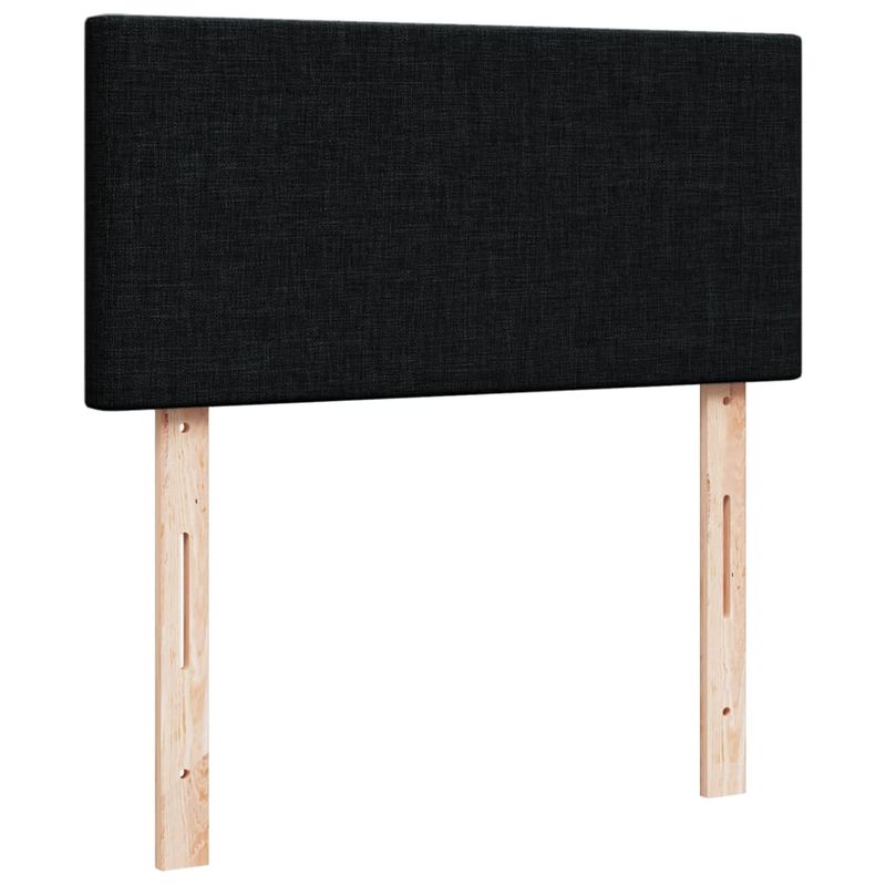 Casa si Gradina - Mobilier - Paturi si accesorii - Paturi - Pat box spring cu saltea, negru, 80x200 cm, textil - Infinity.ro