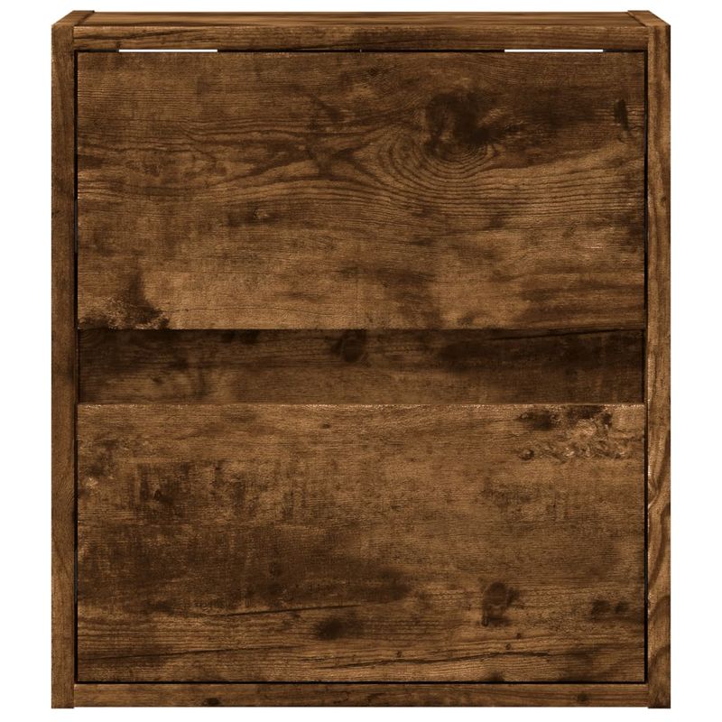 Casa si Gradina - Mobilier - Comode si corpuri - Comode - Comoda TV de perete cu LED, 2 buc. stejar fumuriu, 41x31x45 cm - Infinity.ro