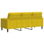Casa si Gradina - Mobilier - Canapele si coltare - Canapele - Canapea cu 3 locuri cu pernute, galben, 180 cm, catifea - Infinity.ro
