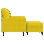Casa si Gradina - Mobilier - Scaune si fotolii - Fotolii - Fotoliu canapea cu taburet, galben, 60 cm, catifea - Infinity.ro