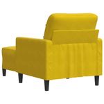 Casa si Gradina - Mobilier - Scaune si fotolii - Fotolii - Fotoliu canapea cu taburet, galben, 60 cm, catifea - Infinity.ro