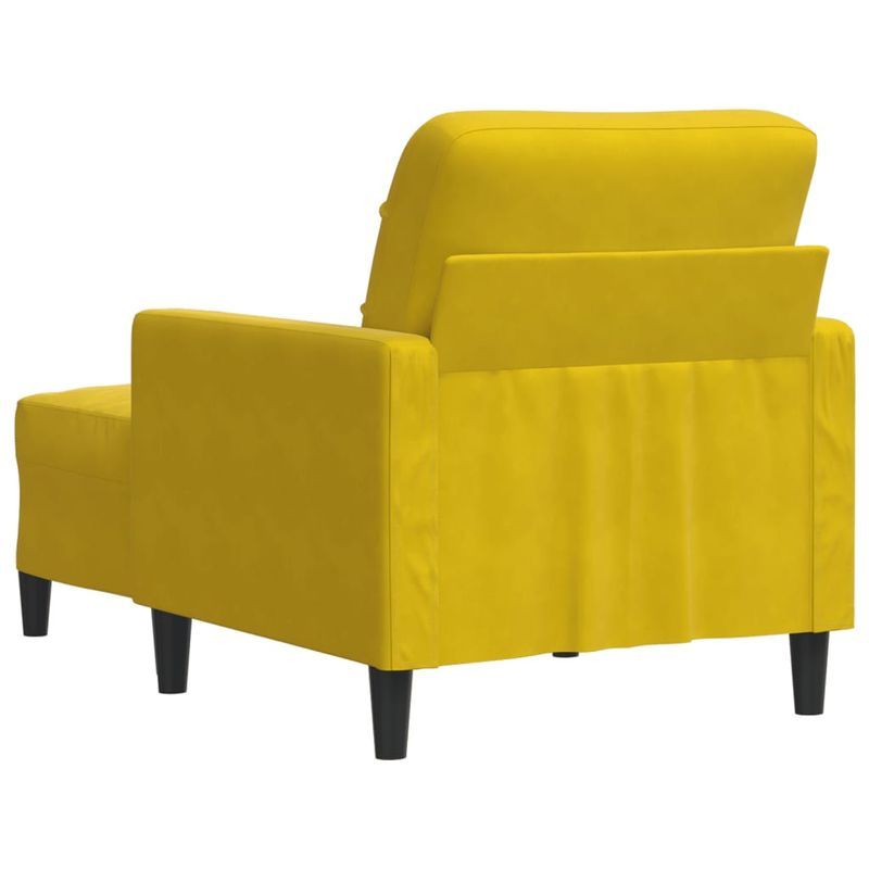 Casa si Gradina - Mobilier - Scaune si fotolii - Fotolii - Fotoliu canapea cu taburet, galben, 60 cm, catifea - Infinity.ro