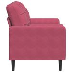 Casa si Gradina - Mobilier - Canapele si coltare - Canapele - Canapea cu 2 locuri cu pernute, rosu vin, 140 cm, catifea - Infinity.ro
