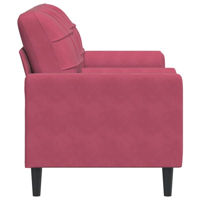 Casa si Gradina - Mobilier - Canapele si coltare - Canapele - Canapea cu 2 locuri cu pernute, rosu vin, 140 cm, catifea - Infinity.ro
