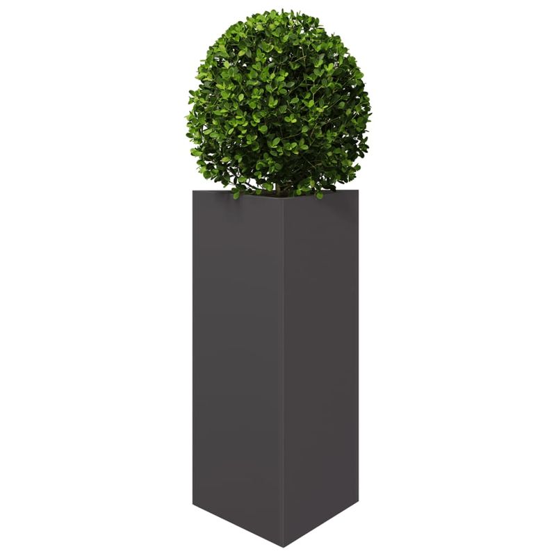 Casa si Gradina - Gradinarit si plante - Plante si ghivece - Ghivece si suporturi - Jardiniere gradina 2 buc., negru, 40x34,5x70 cm, otel, triunghi - Infinity.ro