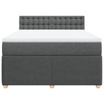 Casa si Gradina - Mobilier - Paturi si accesorii - Paturi - Pat continental cu saltea, gri inchis, 160x200 cm, tesatura - Infinity.ro