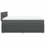 Casa si Gradina - Mobilier - Paturi si accesorii - Paturi - Pat continental cu saltea, gri inchis, 160x200 cm, tesatura - Infinity.ro