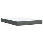 Casa si Gradina - Mobilier - Paturi si accesorii - Paturi - Pat continental cu saltea, gri inchis, 160x200 cm, tesatura - Infinity.ro