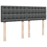 Casa si Gradina - Mobilier - Paturi si accesorii - Paturi - Pat continental cu saltea, gri inchis, 160x200 cm, tesatura - Infinity.ro