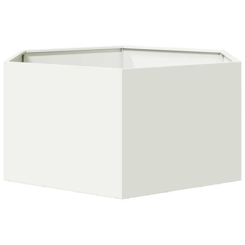 Casa si Gradina - Gradinarit si plante - Plante si ghivece - Ghivece si suporturi - Jardiniera de gradina alb 104x90x45 cm otel hexagonal - Infinity.ro