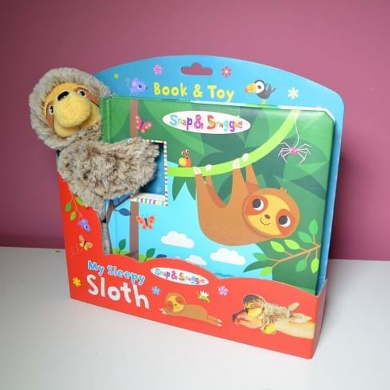 Carti si Birotica - Carti - Carti pentru copii - Carti interactive - Lenesul Meu Somnoros in Cutie - animalut de plus si carticica in limba engleza - Infinity.ro