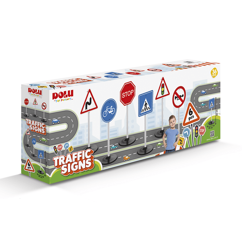 Jucarii, Copii si Bebe - Jucarii si jocuri - Jucarii & jocuri educative - Jucarii interactive - Set semne de circulatie mari - 6 piese - Infinity.ro