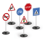 Jucarii, Copii si Bebe - Jucarii si jocuri - Jucarii & jocuri educative - Jucarii interactive - Set semne de circulatie mari - 6 piese - Infinity.ro