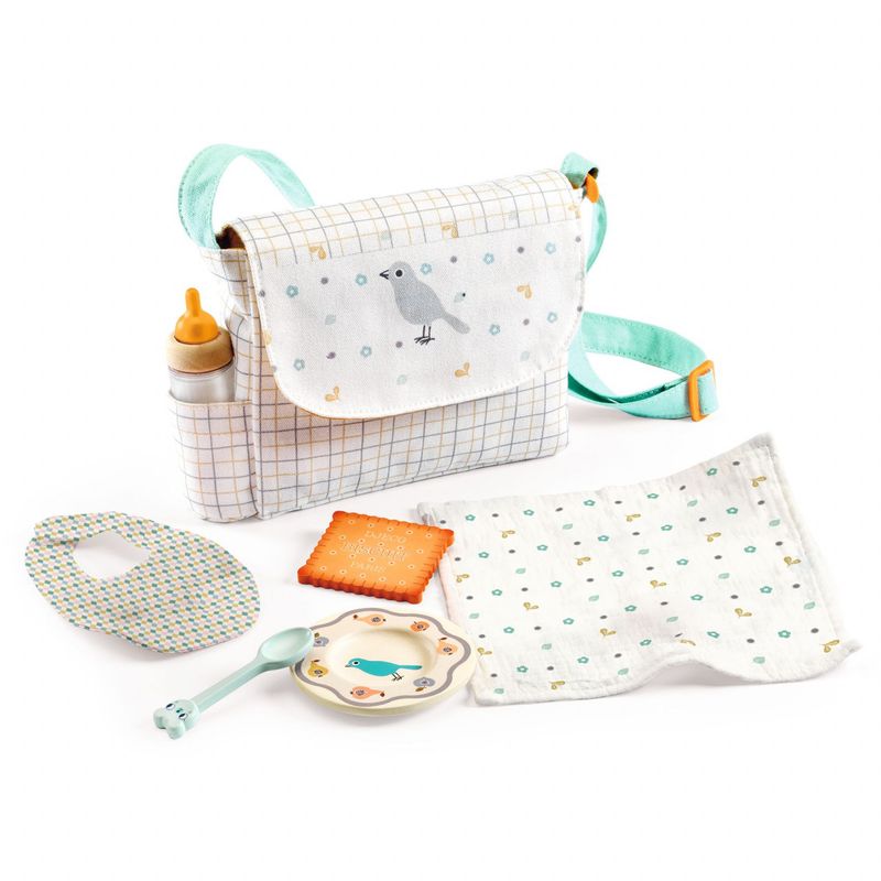 Jucarii, Copii si Bebe - Jucarii si jocuri - Papusi si accesorii - Carucioare papusi si accesorii - Set de servit masa pentru papusi, colectia Pomea Djeco - Infinity.ro