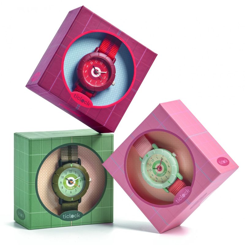 Fashion, accesorii si bijuterii - Copii - Accesorii copii - Bijuterii si ceasuri copii - Ceas de mana Tinta roz, Djeco - Infinity.ro