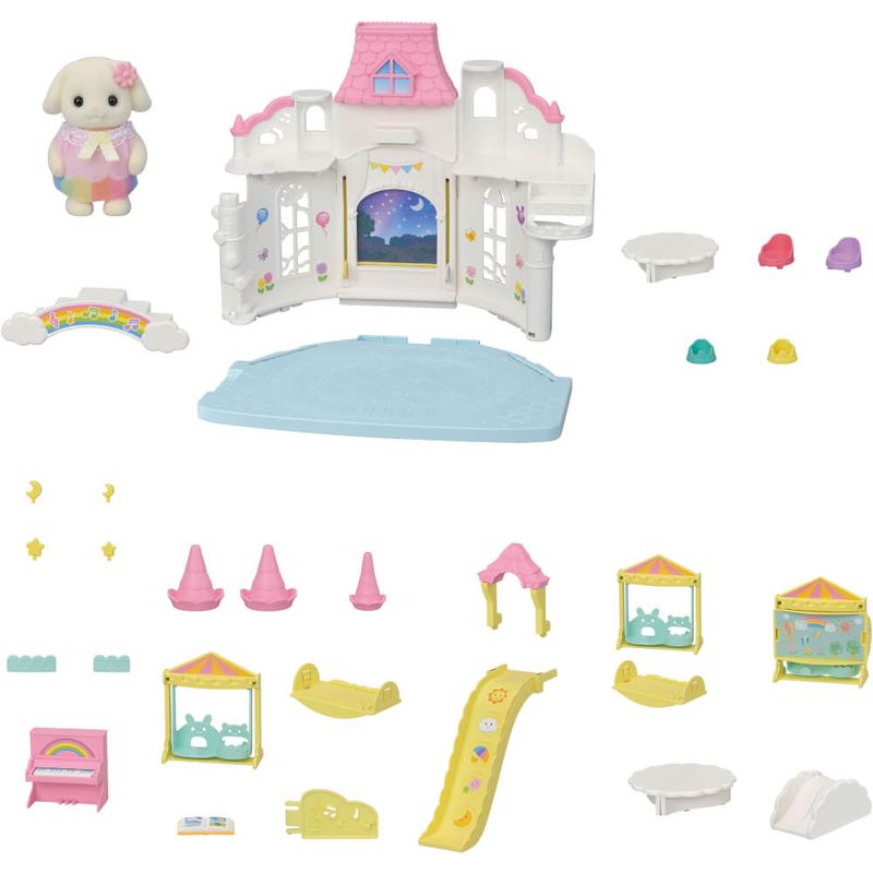 Jucarii, Copii si Bebe - Jucarii si jocuri - Papusi si accesorii - Casute de papusi si mobilier - Sylvanian Families-Loc De Joaca Castel Culori Vesele - Infinity.ro