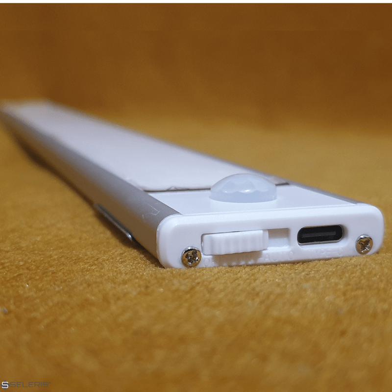 Casa si Gradina - Corpuri si surse de iluminat - Veioze si lampi - Lampi de veghe - Lampa LED Reincarcabila, Senzor Miscare, SELERIS®, 9mm, Oprit/Pornit/Auto, USB-C, Magnetic, Rece 6.500K, 1100mAh, 40cm - Infinity.ro