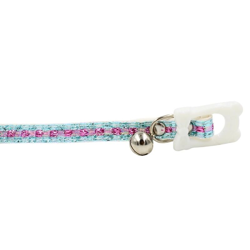 Petshop - Accesorii petshop - Zgarzi, lese si hamuri - Zgarzi - Zgarda cu clopotel, pentru pisici, colectia Cats, 30 cm, culoarea turcoaz - Infinity.ro