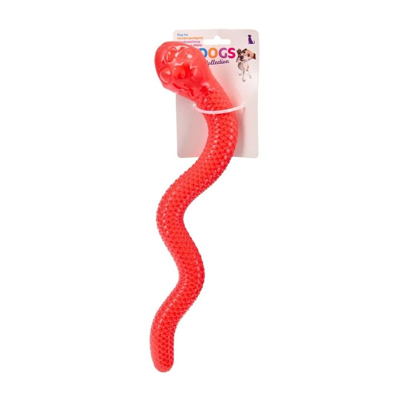 Petshop - Accesorii petshop - Jucarii animale - Jucarii interactive animale - Jucarie sarpe, pentru caini, colectia Dogs, 41 x 6 x 3 cm, culoarea rosu - Infinity.ro