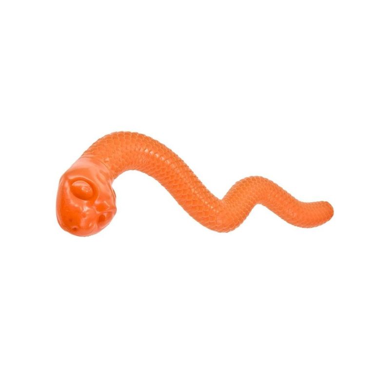 Petshop - Accesorii petshop - Jucarii animale - Jucarii interactive animale - Jucarie sarpe, pentru caini, colectia Dogs, 41 x 6 x 3 cm, culoarea portocaliu - Infinity.ro