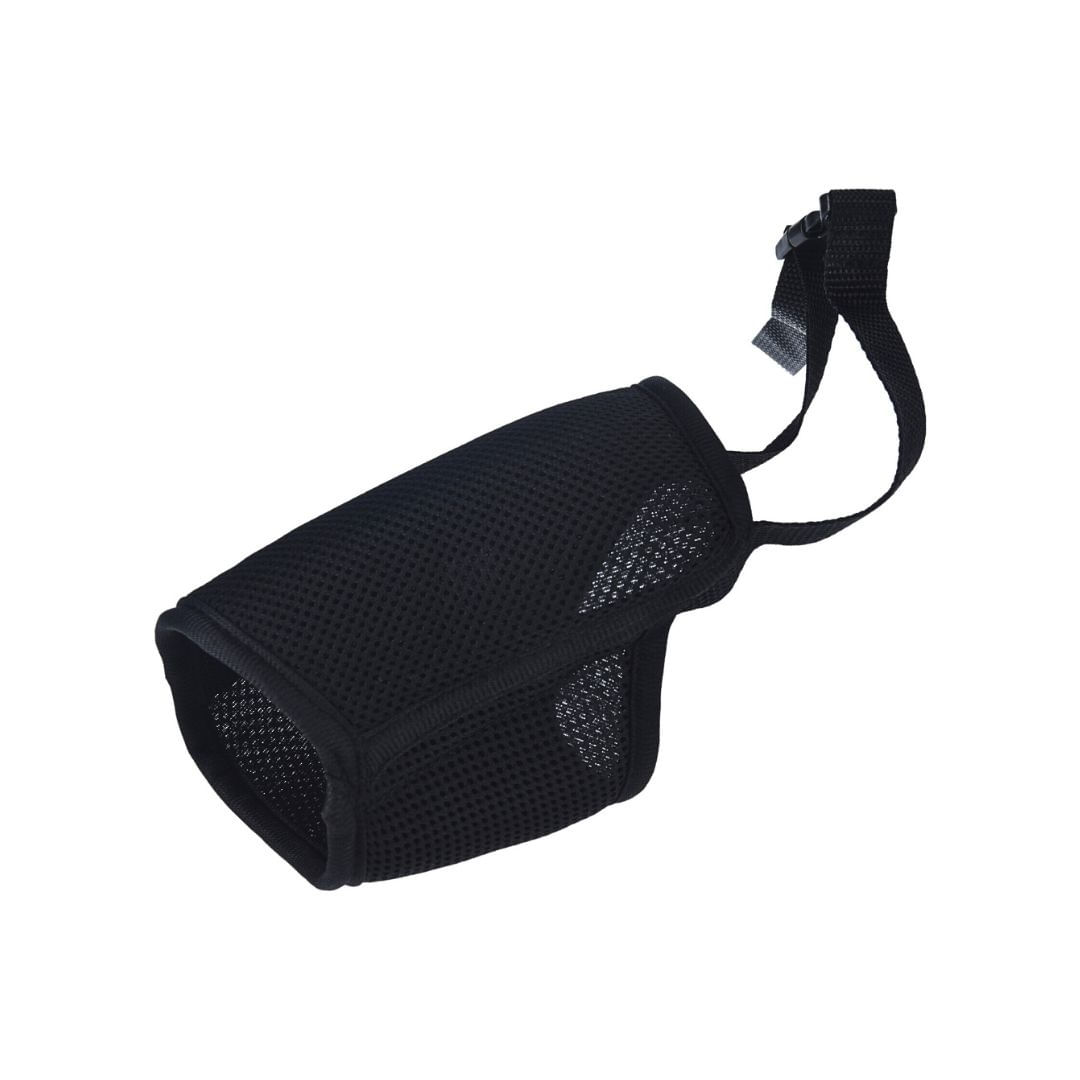 Botnita neagra, pentru caini, colectia Dogs, 12.5 cm, marimea M