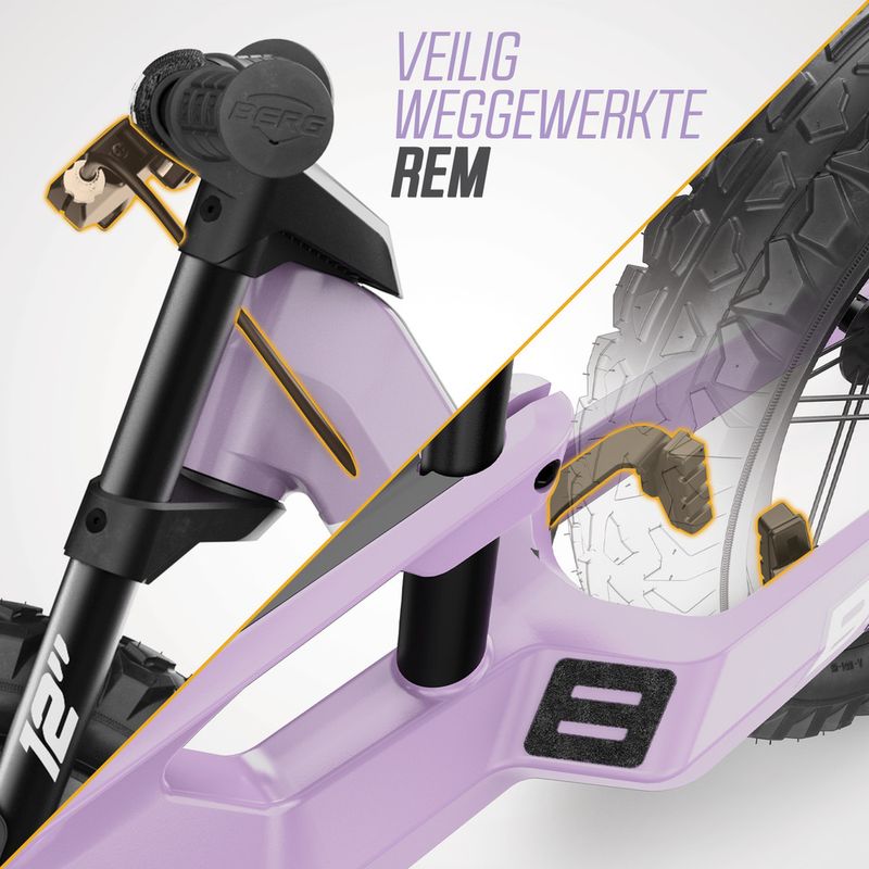 Sport si Outdoor - Ciclism - Biciclete pentru copii - BERG Biky Cross Mov cu Frana de Mana - Infinity.ro