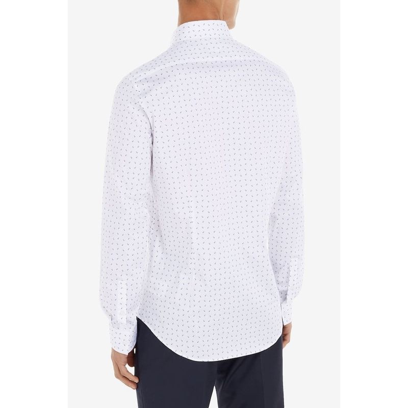 Fashion, accesorii si bijuterii - Barbati - Imbracaminte - Camasi barbati - Camasa barbati Calvin Klein K10K112104 44 IT Alb - Infinity.ro