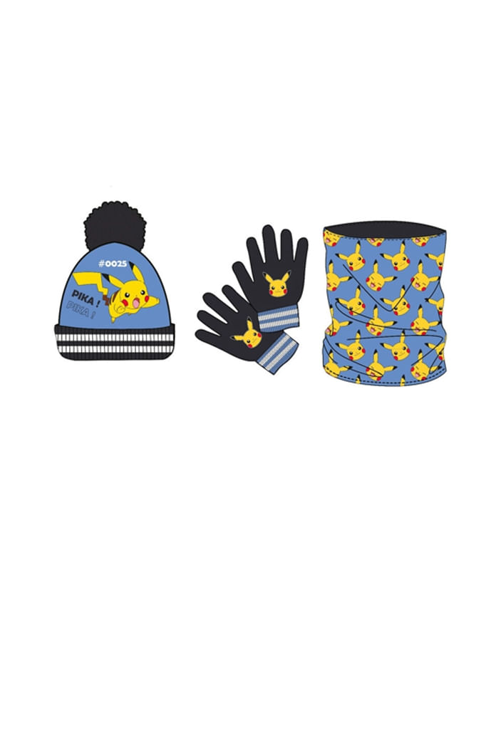 Set caciula-fular-manusi Pokemon NW1119 Unica Multicolor