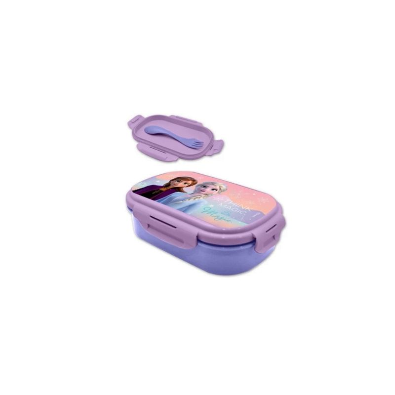 Carti si Birotica - Rechizite - Rucsacuri si genti scolare - Cutie sandvis cu tacamuri si sticla de apa 400ml tritan Frozen 21 x 14 x 6 cm Multicolor - Infinity.ro