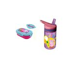 Carti si Birotica - Rechizite - Rucsacuri si genti scolare - Cutie sandvis cu tacamuri si sticla de apa 400ml tritan Peppa Pig Multicolor 21 x 14 x 6 cm - Infinity.ro