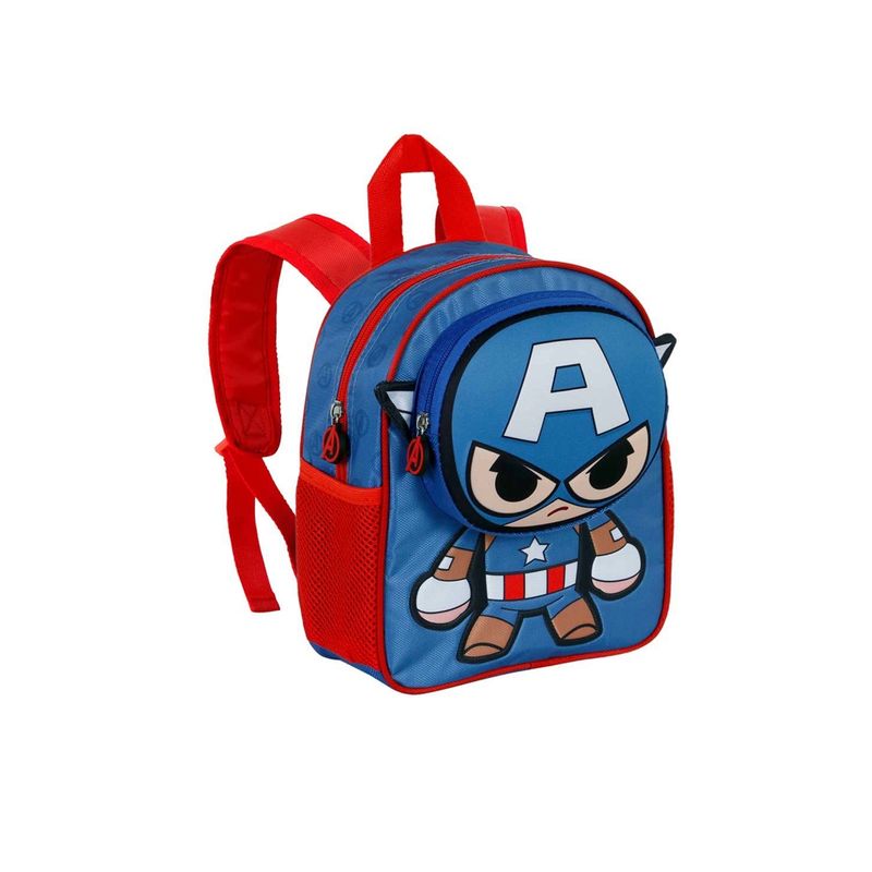 Carti si Birotica - Rechizite - Rucsacuri si genti scolare - Ghiozdan gradinita Captain America Bubblehead 28 x 22 x 10 cm 28 x 22 x 10 cm Albastru/Rosu - Infinity.ro