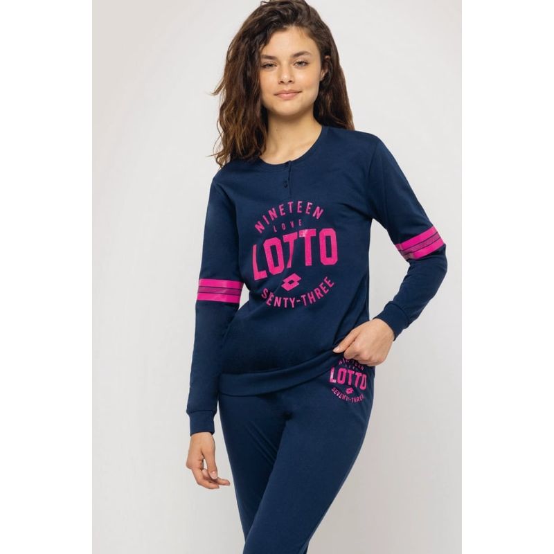 Fashion, accesorii si bijuterii - Copii - Lenjerie si pijamale copii - Pijamale copii - Pijamale copii Lotto LP7084 152 CM Albastru 12 ani - Infinity.ro