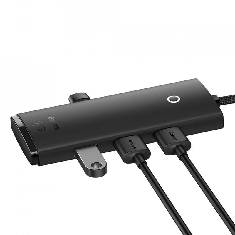 PC, gaming si accesorii - Retelistica - Hub-uri - Hub USB to 4x USB3.0, Type-C, 2m - Baseus Lite Series (WKQX030201) - Negru - Infinity.ro