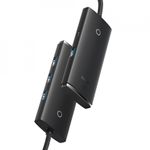 PC, gaming si accesorii - Retelistica - Hub-uri - Hub USB to 4x USB3.0, Type-C, 2m - Baseus Lite Series (WKQX030201) - Negru - Infinity.ro