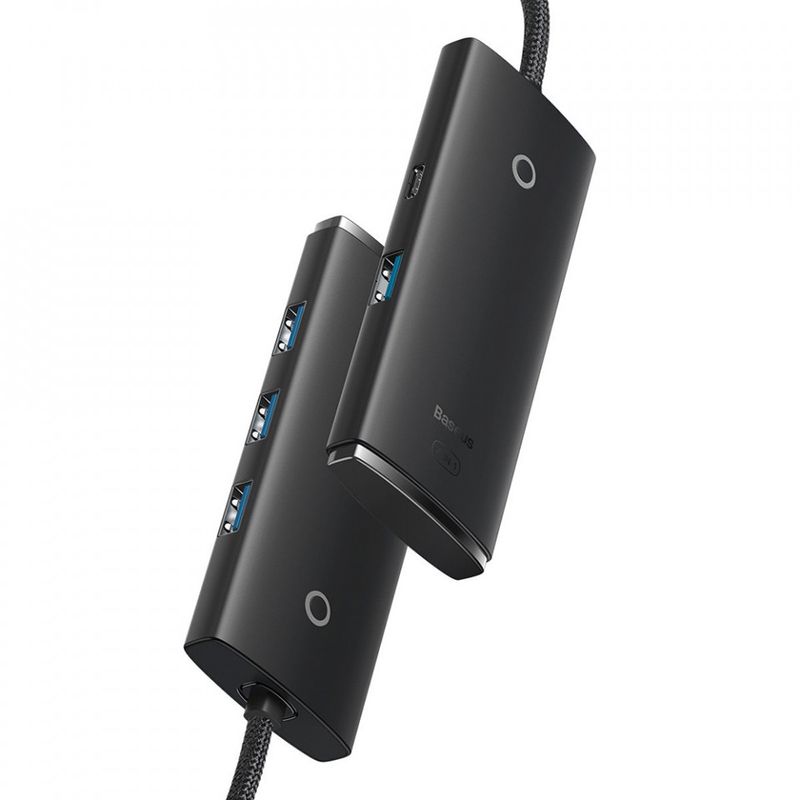 PC, gaming si accesorii - Retelistica - Hub-uri - Hub USB to 4x USB3.0, Type-C, 2m - Baseus Lite Series (WKQX030201) - Negru - Infinity.ro