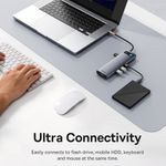 PC, gaming si accesorii - Retelistica - Hub-uri - Hub Type-C la HDMI 4K, VGA, 4xUSB, Type-C, RJ45, SD, TF, Jack 3.5mm - Baseus Metal Gleam (B00030709811-00) - Space Gri - Infinity.ro