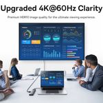 PC, gaming si accesorii - Retelistica - Hub-uri - Hub Type-C la HDMI 4K, VGA, 4xUSB, Type-C, RJ45, SD, TF, Jack 3.5mm - Baseus Metal Gleam (B00030709811-00) - Space Gri - Infinity.ro