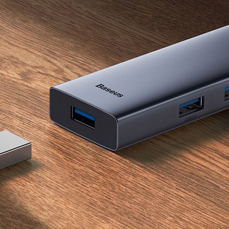 PC, gaming si accesorii - Retelistica - Hub-uri - Hub Type-C la 4x USB3.0 - Baseus (B0005280A813-03) - Space Gri - Infinity.ro