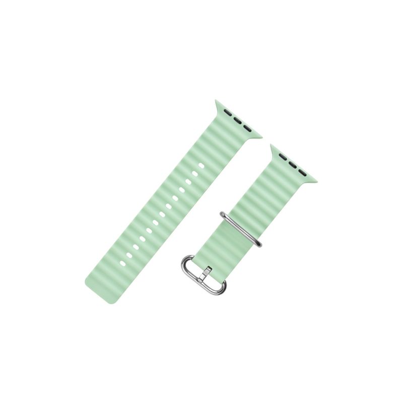 Laptop, Telefoane si Tablete - Wearables si gadgeturi - Wearables - Accesorii wearables - Curea Ceas din silicon pentru Apple SmartWatch 42/44/45/49mm, sport, eleganta, rezistenta la indoituri, Verde deschis - Infinity.ro