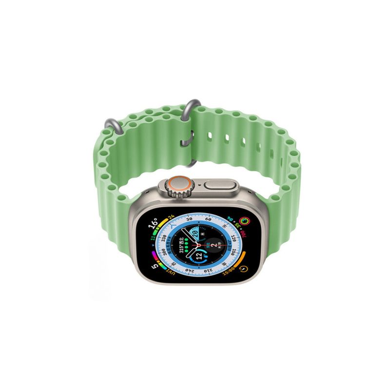 Laptop, Telefoane si Tablete - Wearables si gadgeturi - Wearables - Accesorii wearables - Curea Ceas din silicon pentru Apple SmartWatch 42/44/45/49mm, sport, eleganta, rezistenta la indoituri, Verde deschis - Infinity.ro