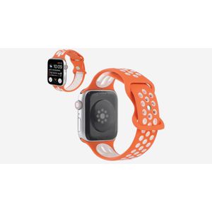 Curea Ceas din silicon pentru Apple SmartWatch 42/44/45/49mm, sport, eleganta, rezistenta la indoituri, Portocaliu