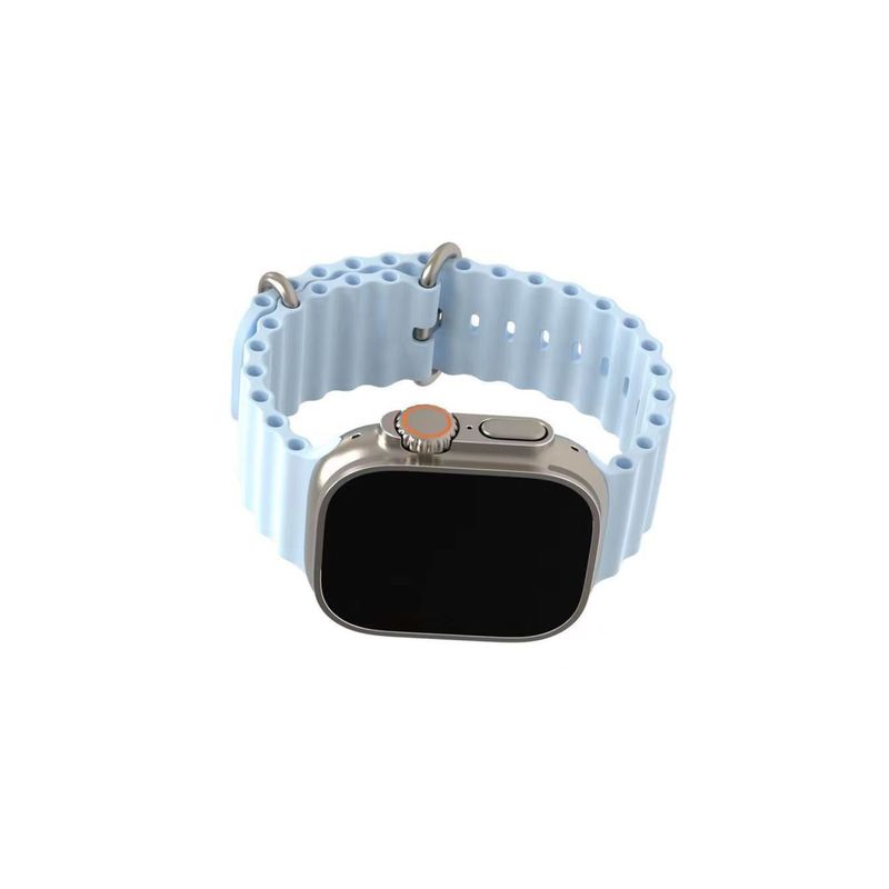 Laptop, Telefoane si Tablete - Wearables si gadgeturi - Wearables - Accesorii wearables - Curea Ceas din silicon pentru Apple SmartWatch 42/44/45/49mm, sport, eleganta, rezistenta la indoituri, Albastru deschis - Infinity.ro